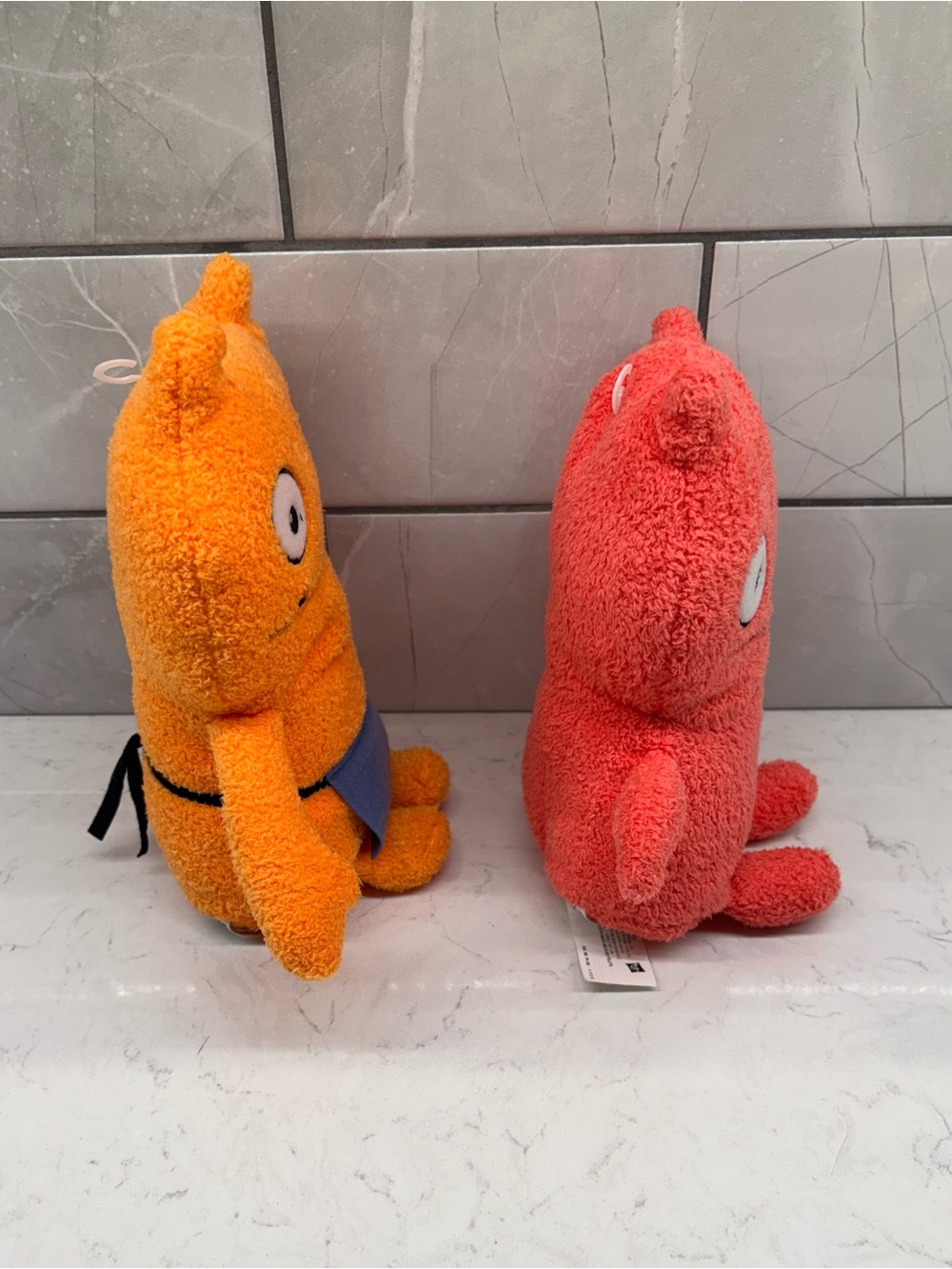 Hasbro Ugly Dolls Orange Wage and Red Lucky Bat Plush Monster Lot 2019 NWOT - Picture 2 of 9